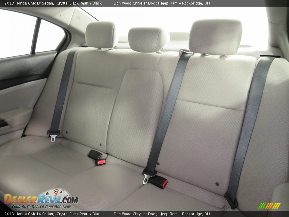 2013 Honda Civic LX Sedan Crystal Black Pearl / Black Photo #24