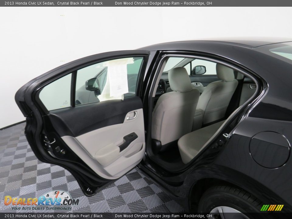 2013 Honda Civic LX Sedan Crystal Black Pearl / Black Photo #25