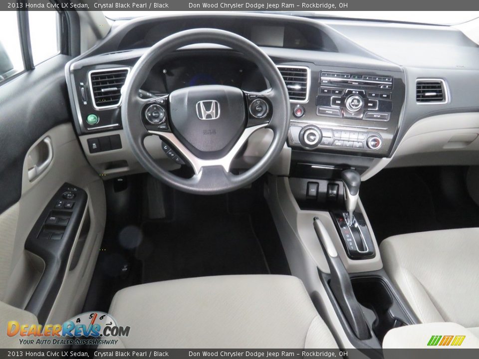 2013 Honda Civic LX Sedan Crystal Black Pearl / Black Photo #27