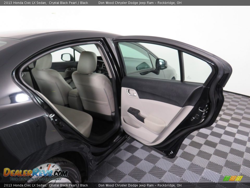 2013 Honda Civic LX Sedan Crystal Black Pearl / Black Photo #28