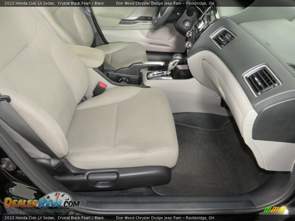 2013 Honda Civic LX Sedan Crystal Black Pearl / Black Photo #31