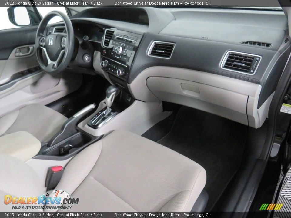 2013 Honda Civic LX Sedan Crystal Black Pearl / Black Photo #32