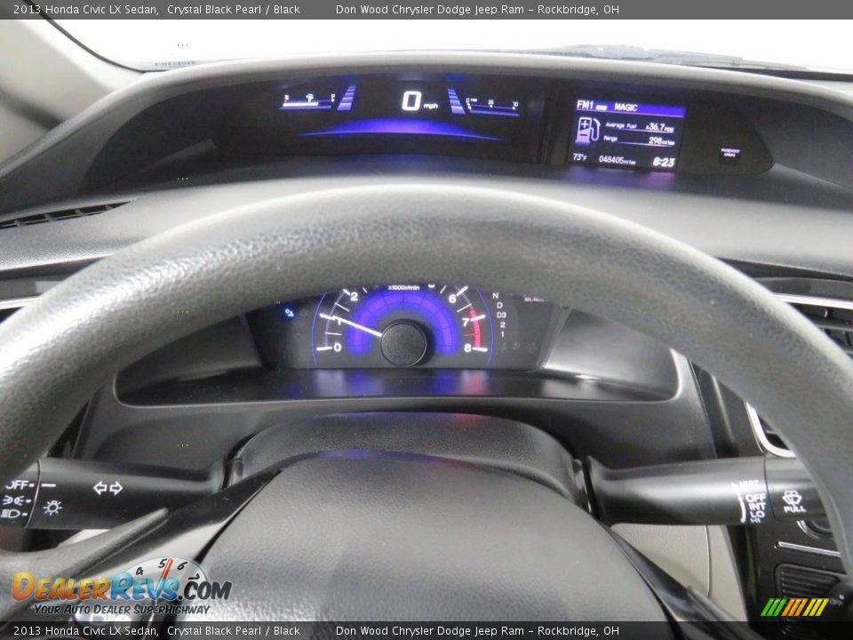 2013 Honda Civic LX Sedan Crystal Black Pearl / Black Photo #33