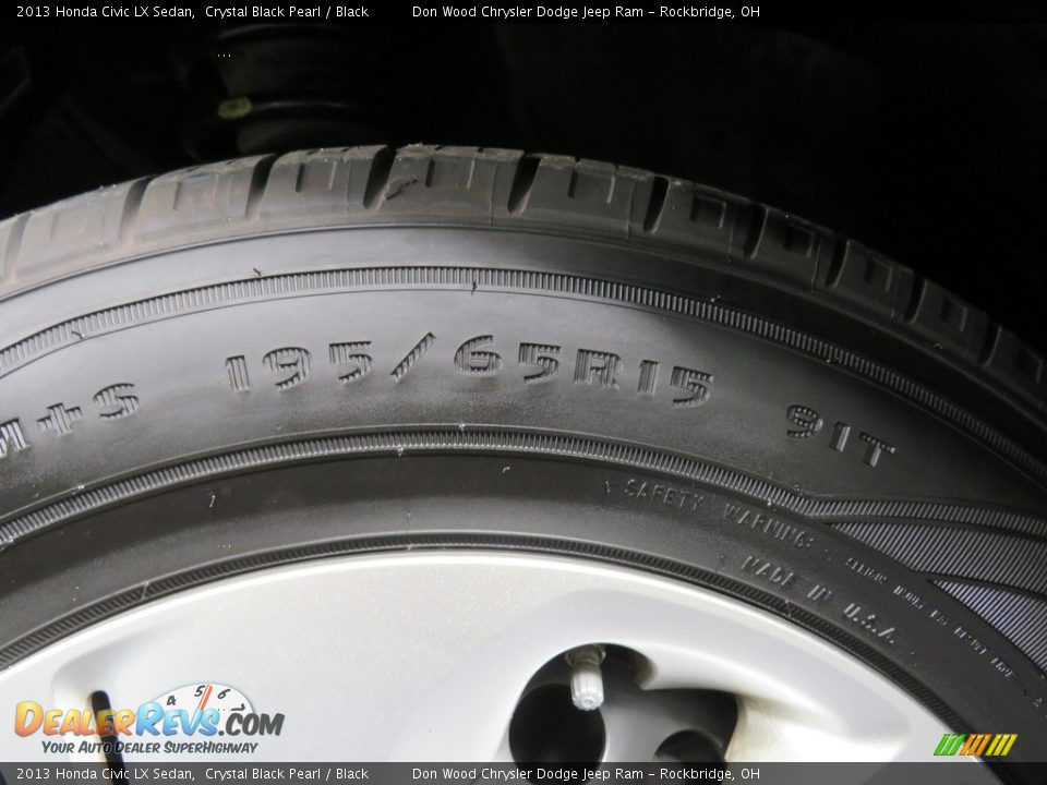 2013 Honda Civic LX Sedan Crystal Black Pearl / Black Photo #36