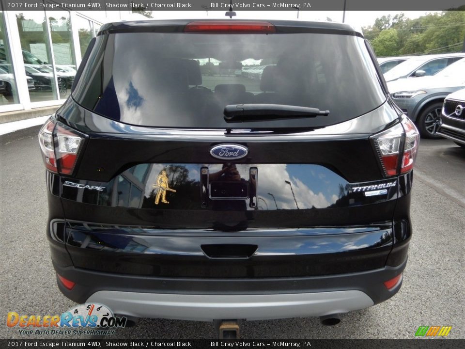 2017 Ford Escape Titanium 4WD Shadow Black / Charcoal Black Photo #4
