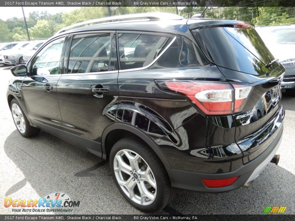 2017 Ford Escape Titanium 4WD Shadow Black / Charcoal Black Photo #7