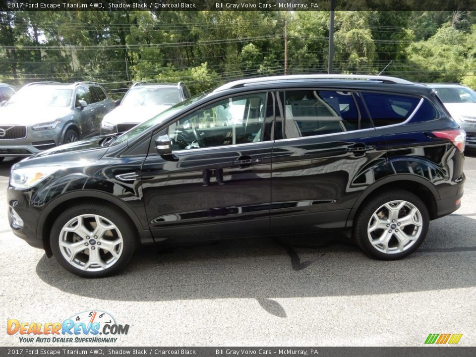 2017 Ford Escape Titanium 4WD Shadow Black / Charcoal Black Photo #8