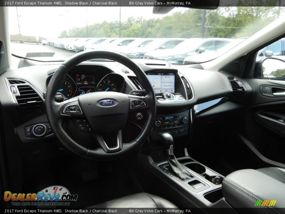 2017 Ford Escape Titanium 4WD Shadow Black / Charcoal Black Photo #15