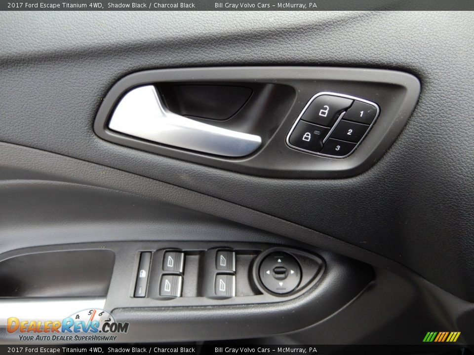 2017 Ford Escape Titanium 4WD Shadow Black / Charcoal Black Photo #16