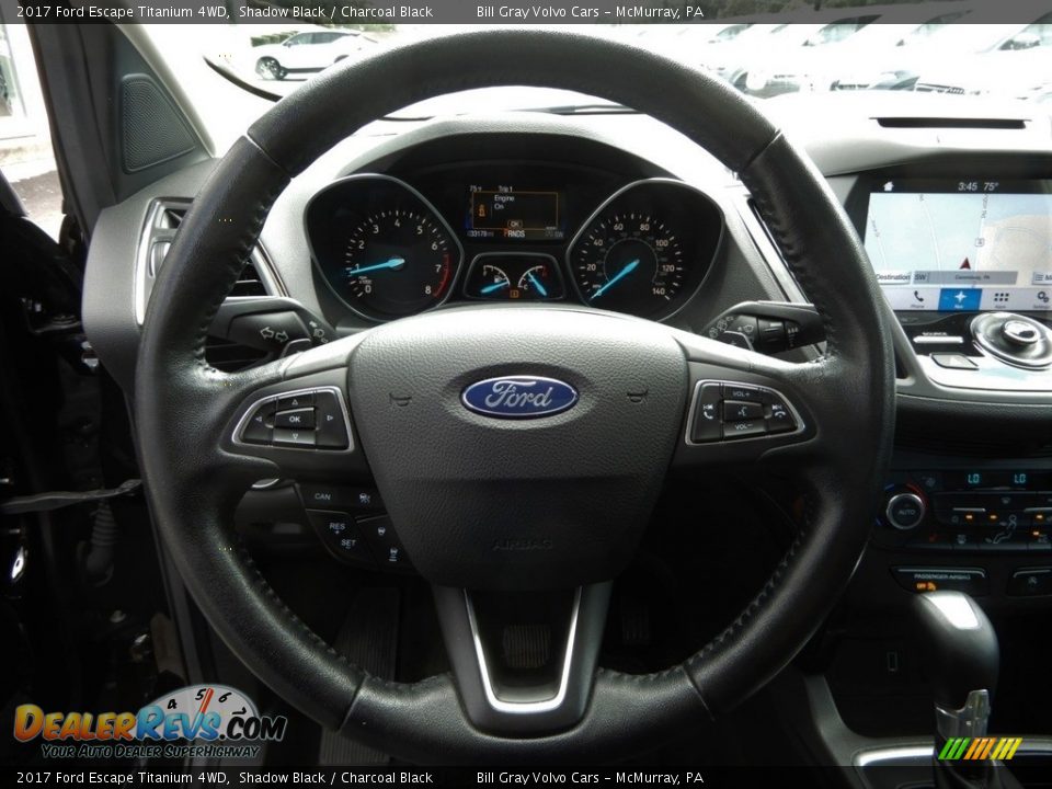 2017 Ford Escape Titanium 4WD Shadow Black / Charcoal Black Photo #20