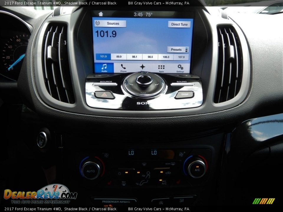 2017 Ford Escape Titanium 4WD Shadow Black / Charcoal Black Photo #24