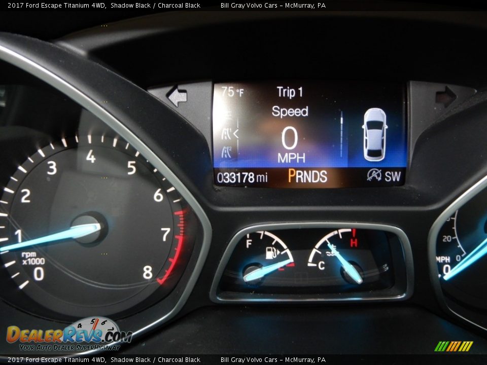 2017 Ford Escape Titanium 4WD Shadow Black / Charcoal Black Photo #25