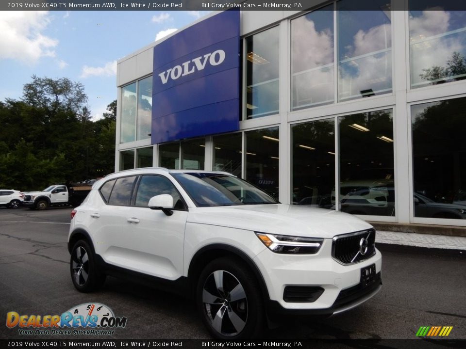 2019 Volvo XC40 T5 Momentum AWD Ice White / Oxide Red Photo #1