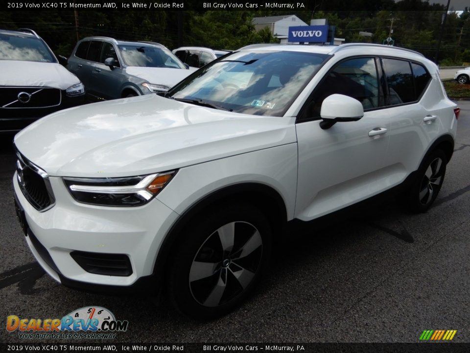 2019 Volvo XC40 T5 Momentum AWD Ice White / Oxide Red Photo #8