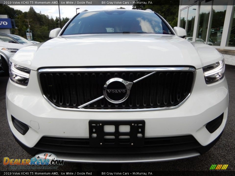 2019 Volvo XC40 T5 Momentum AWD Ice White / Oxide Red Photo #9