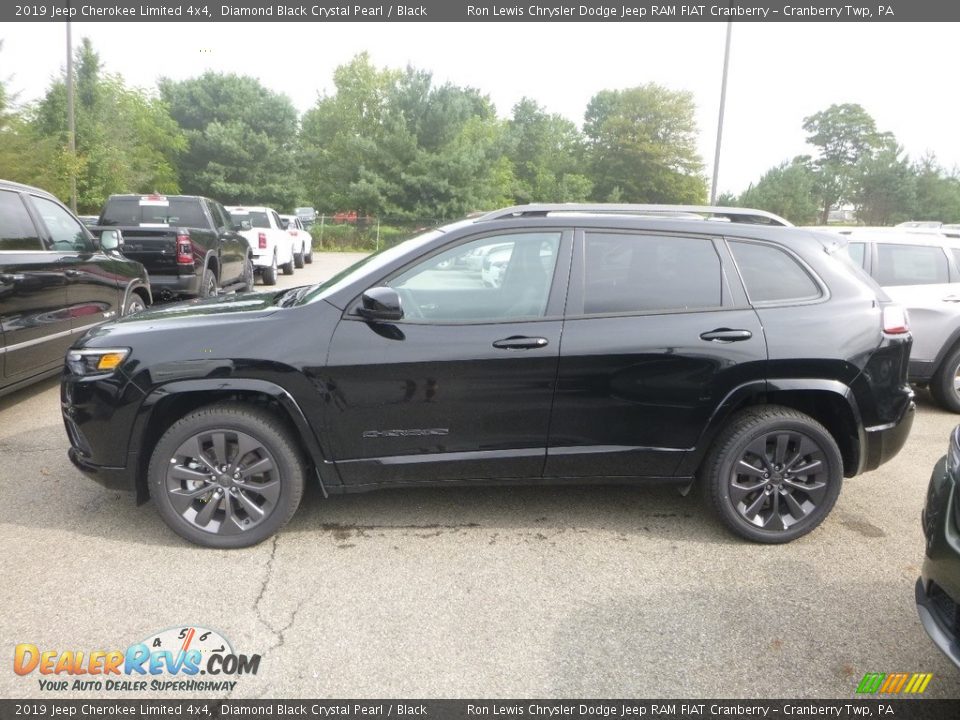 2019 Jeep Cherokee Limited 4x4 Diamond Black Crystal Pearl / Black Photo #2