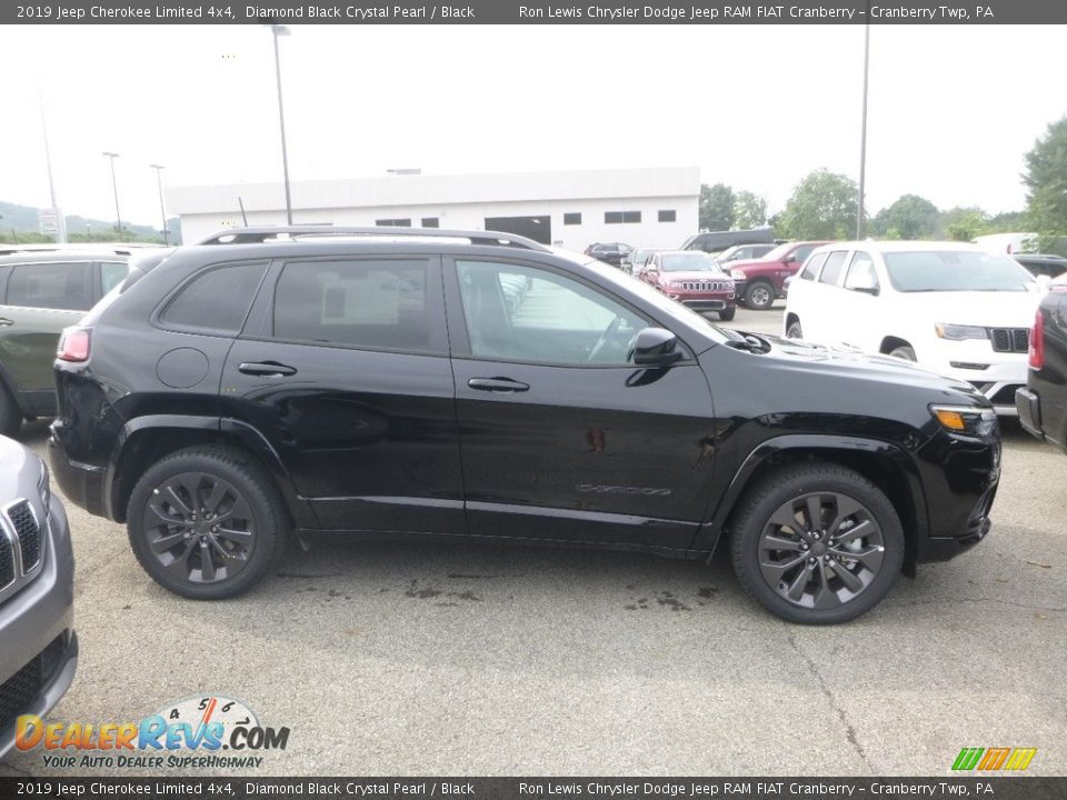 2019 Jeep Cherokee Limited 4x4 Diamond Black Crystal Pearl / Black Photo #6