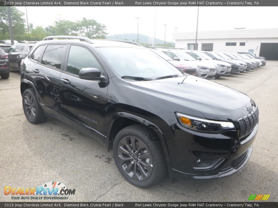 2019 Jeep Cherokee Limited 4x4 Diamond Black Crystal Pearl / Black Photo #7