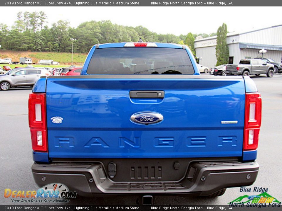 2019 Ford Ranger XLT SuperCrew 4x4 Lightning Blue Metallic / Medium Stone Photo #4