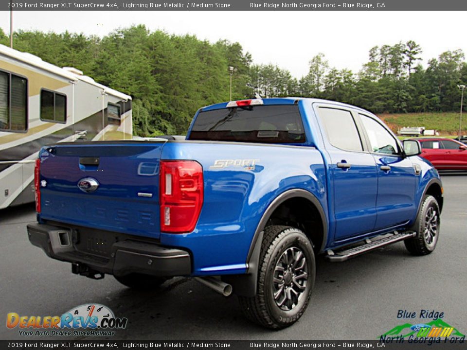 2019 Ford Ranger XLT SuperCrew 4x4 Lightning Blue Metallic / Medium Stone Photo #5