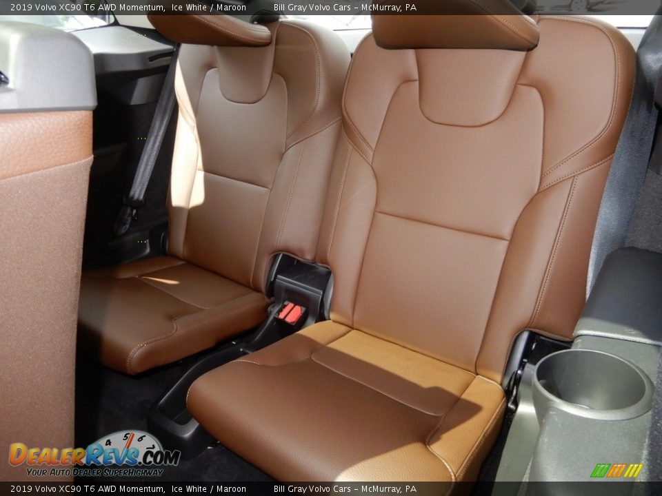 2019 Volvo XC90 T6 AWD Momentum Ice White / Maroon Photo #13