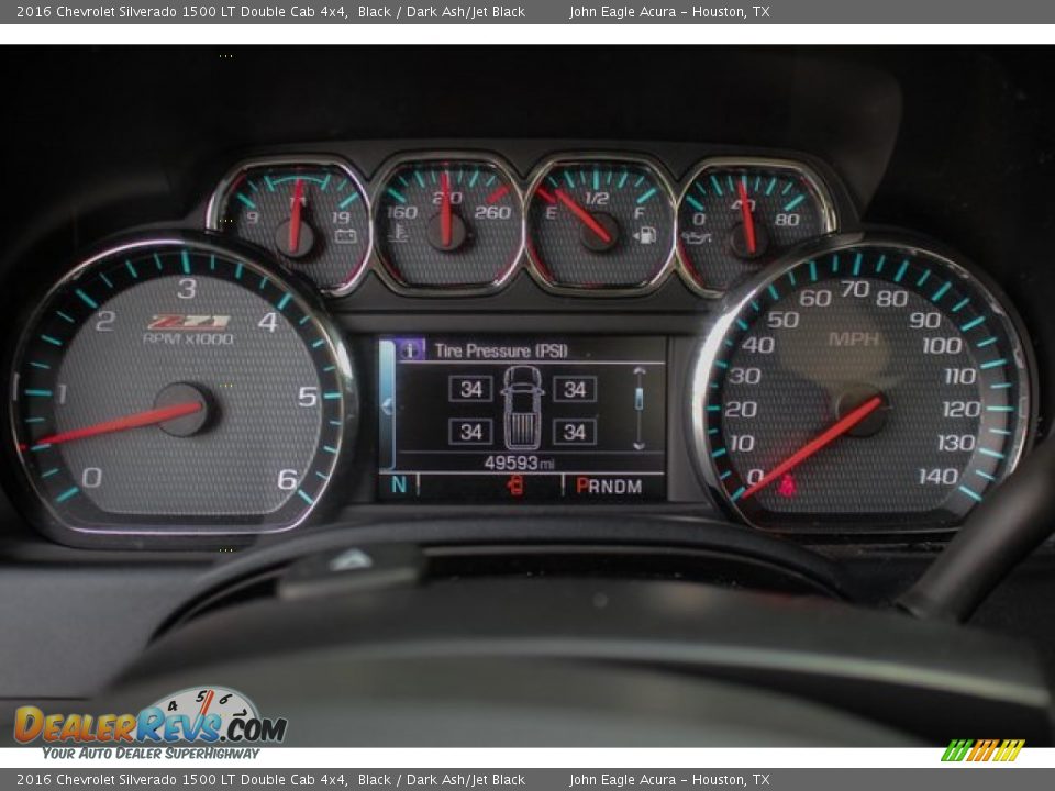 2016 Chevrolet Silverado 1500 LT Double Cab 4x4 Black / Dark Ash/Jet Black Photo #34