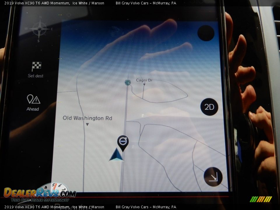 2019 Volvo XC90 T6 AWD Momentum Ice White / Maroon Photo #22