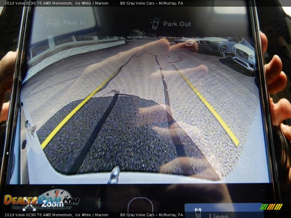 2019 Volvo XC90 T6 AWD Momentum Ice White / Maroon Photo #23