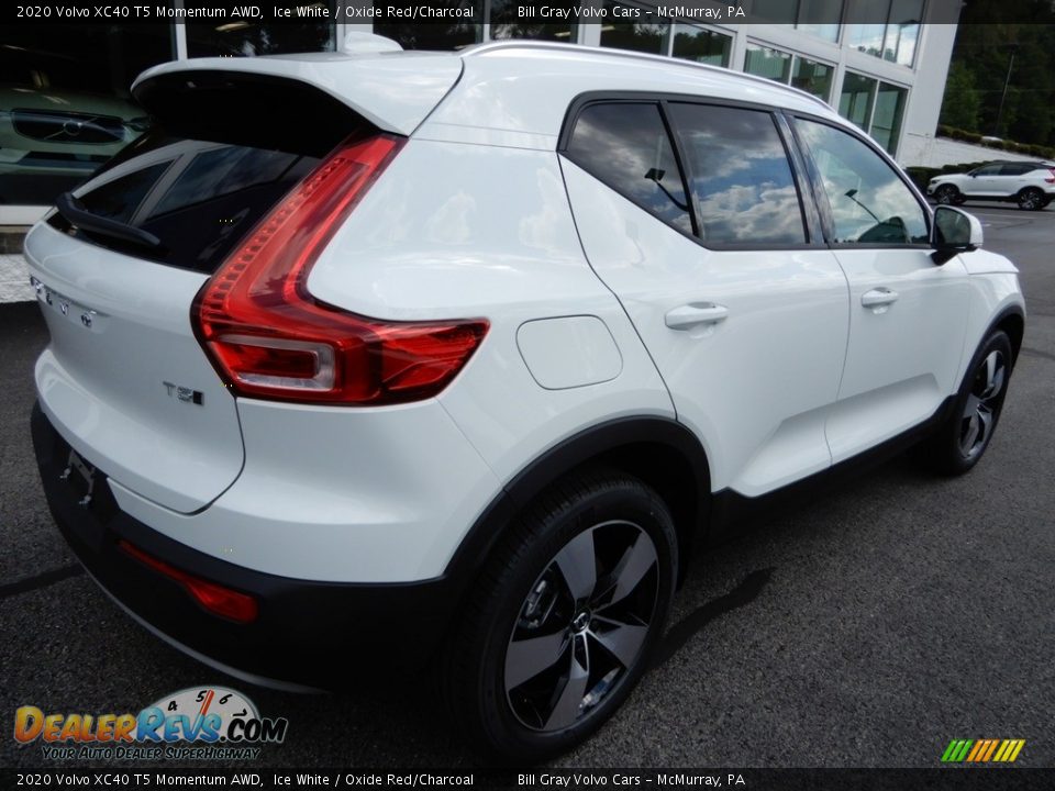 2020 Volvo XC40 T5 Momentum AWD Ice White / Oxide Red/Charcoal Photo #2