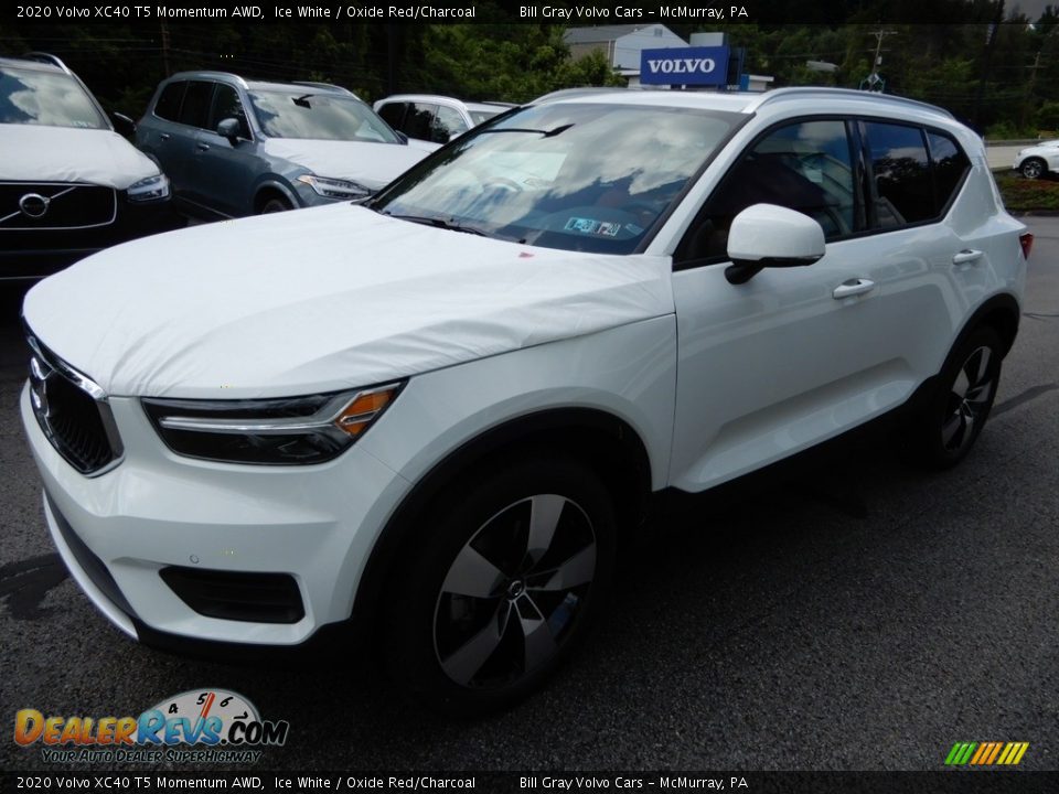 2020 Volvo XC40 T5 Momentum AWD Ice White / Oxide Red/Charcoal Photo #5