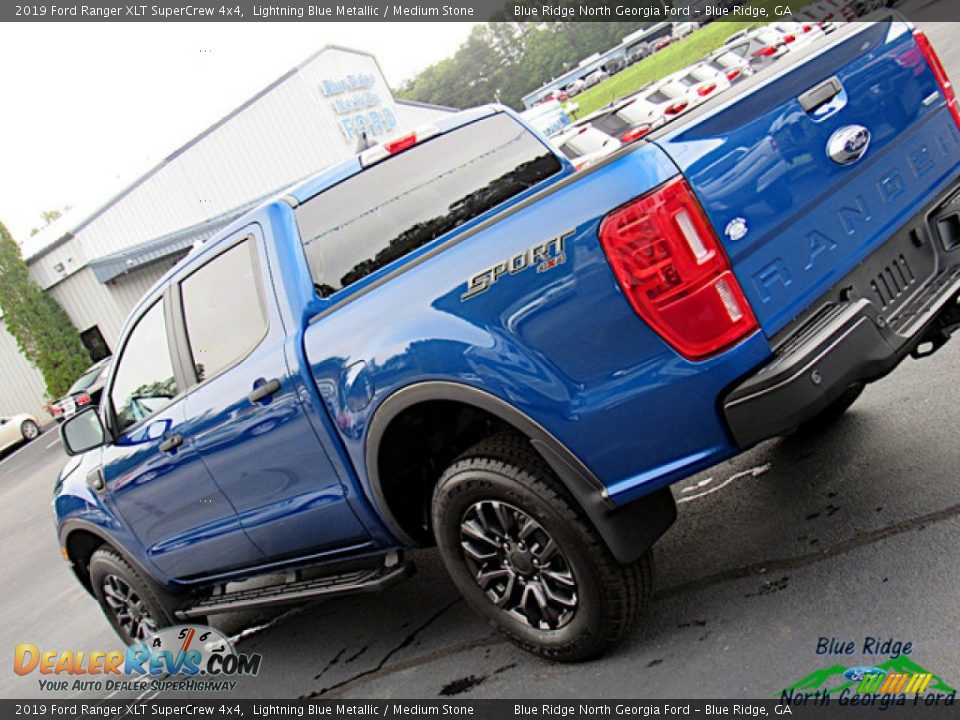 2019 Ford Ranger XLT SuperCrew 4x4 Lightning Blue Metallic / Medium Stone Photo #33