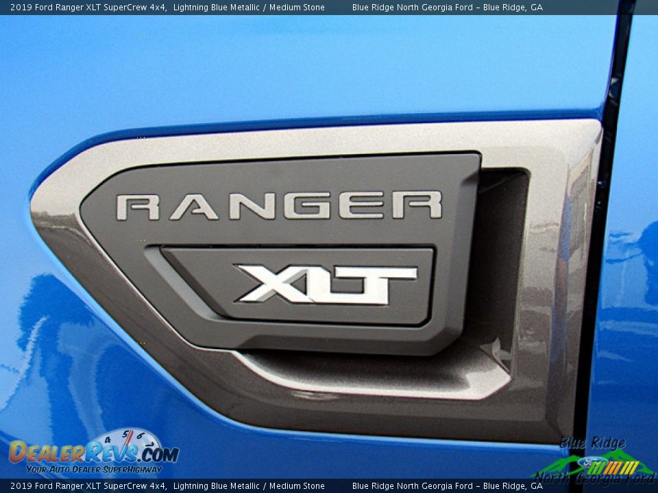 2019 Ford Ranger XLT SuperCrew 4x4 Lightning Blue Metallic / Medium Stone Photo #34