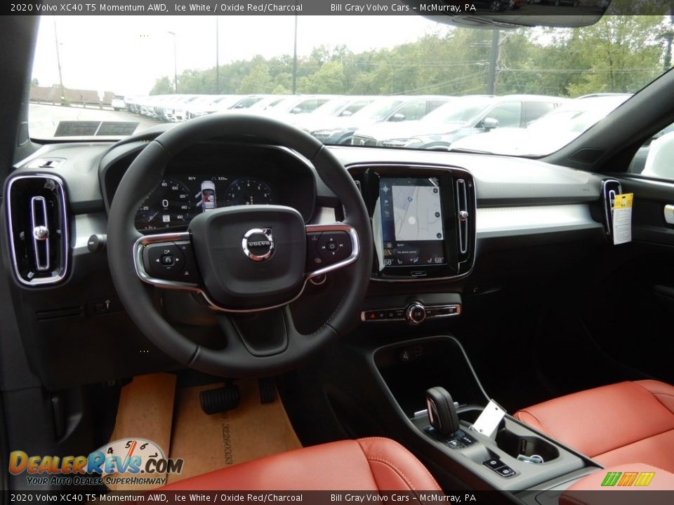 2020 Volvo XC40 T5 Momentum AWD Ice White / Oxide Red/Charcoal Photo #9