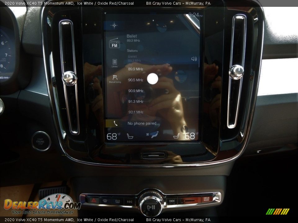 2020 Volvo XC40 T5 Momentum AWD Ice White / Oxide Red/Charcoal Photo #15