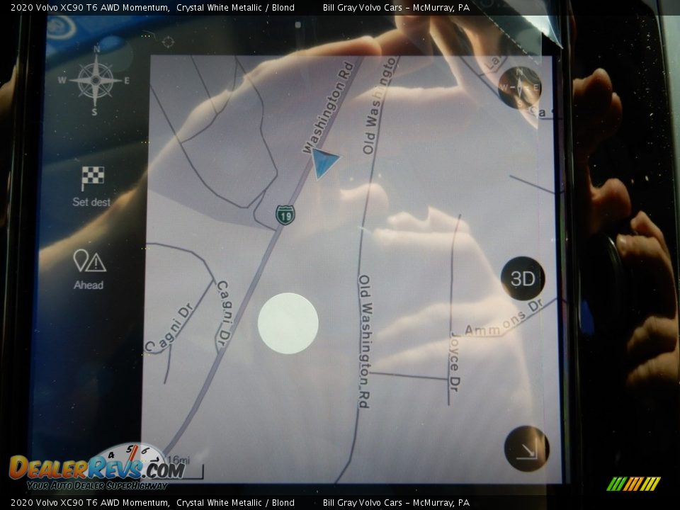 2020 Volvo XC90 T6 AWD Momentum Crystal White Metallic / Blond Photo #13