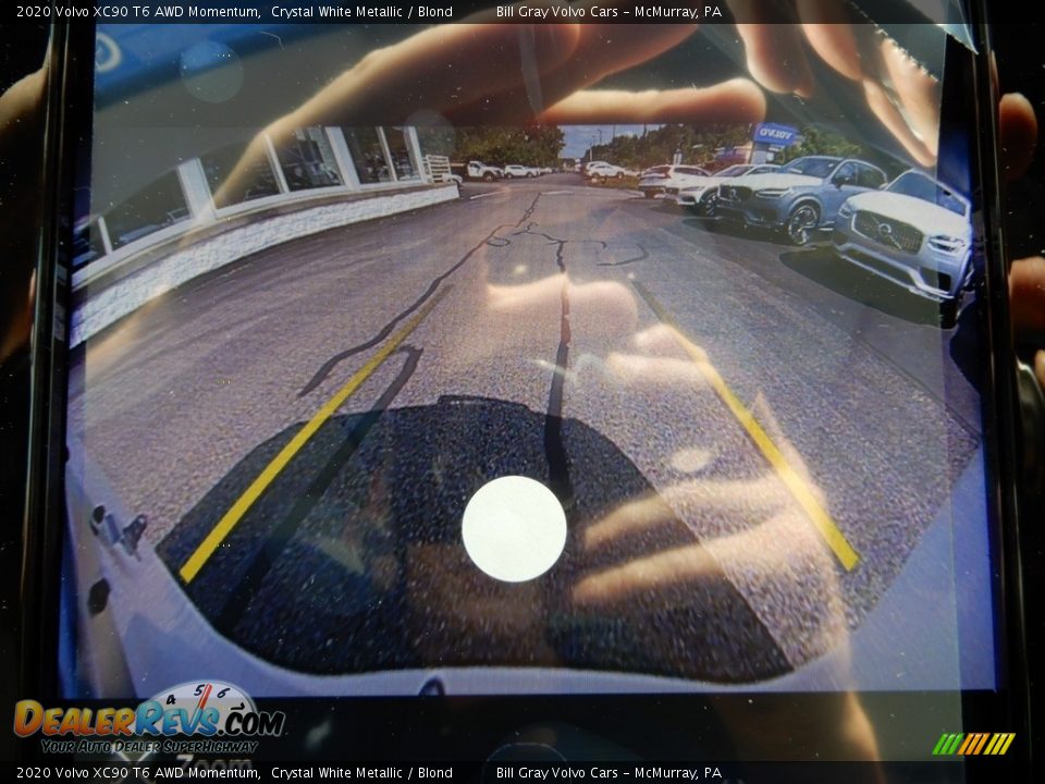 2020 Volvo XC90 T6 AWD Momentum Crystal White Metallic / Blond Photo #14