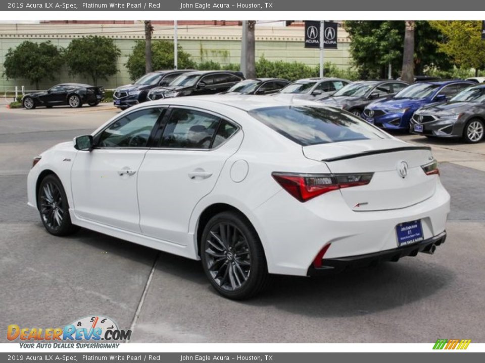 2019 Acura ILX A-Spec Platinum White Pearl / Red Photo #5