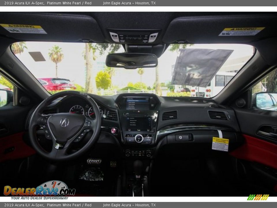 2019 Acura ILX A-Spec Platinum White Pearl / Red Photo #9