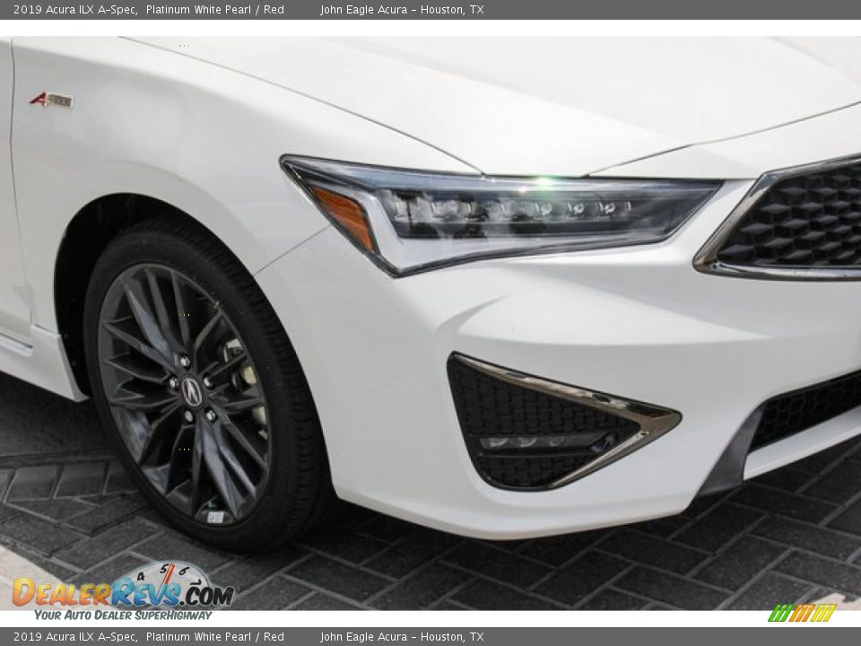 2019 Acura ILX A-Spec Platinum White Pearl / Red Photo #10
