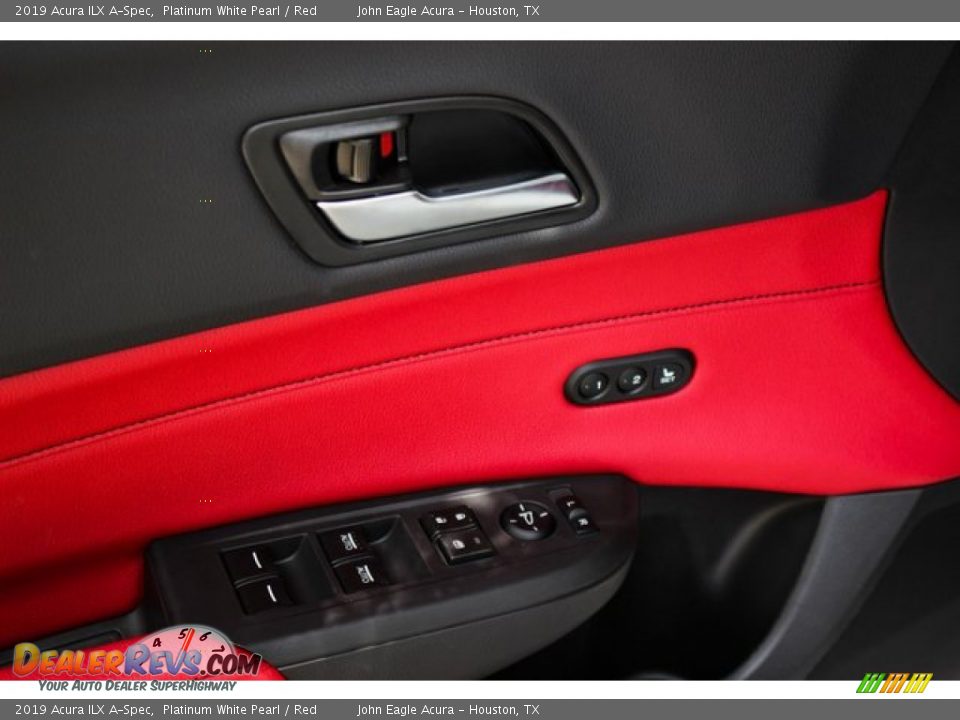 2019 Acura ILX A-Spec Platinum White Pearl / Red Photo #12