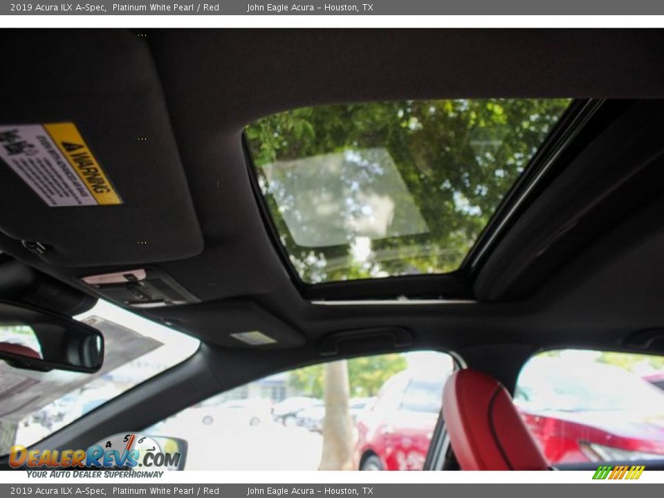 2019 Acura ILX A-Spec Platinum White Pearl / Red Photo #14
