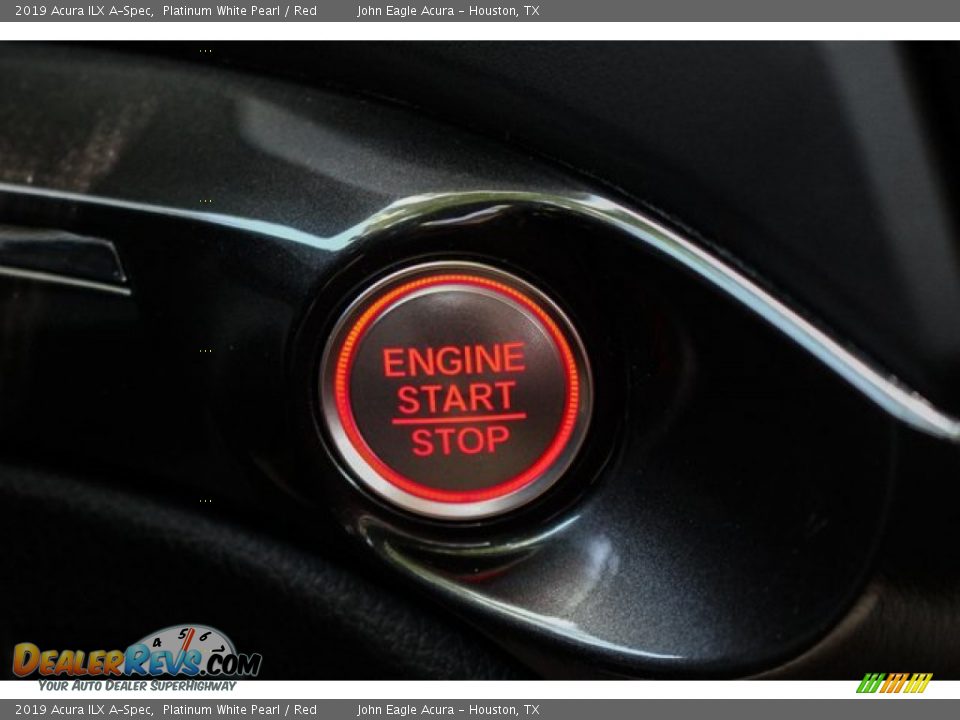 2019 Acura ILX A-Spec Platinum White Pearl / Red Photo #30