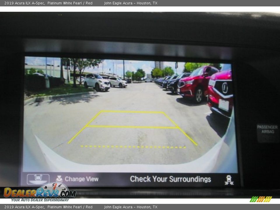2019 Acura ILX A-Spec Platinum White Pearl / Red Photo #31