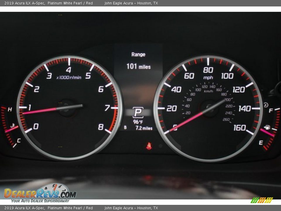 2019 Acura ILX A-Spec Platinum White Pearl / Red Photo #32
