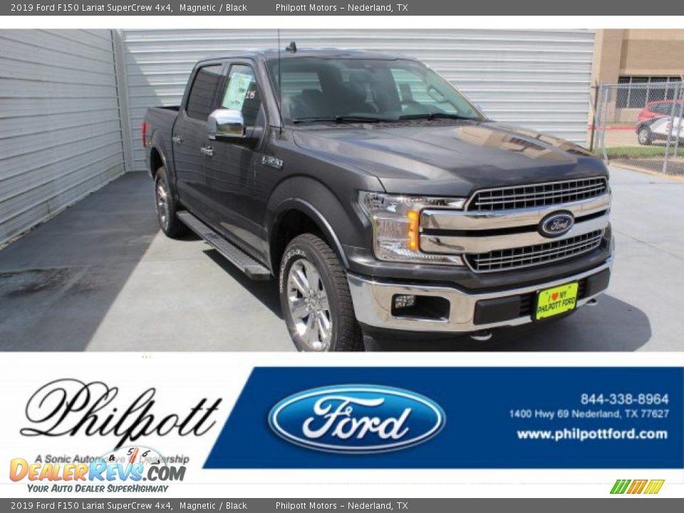 2019 Ford F150 Lariat SuperCrew 4x4 Magnetic / Black Photo #1