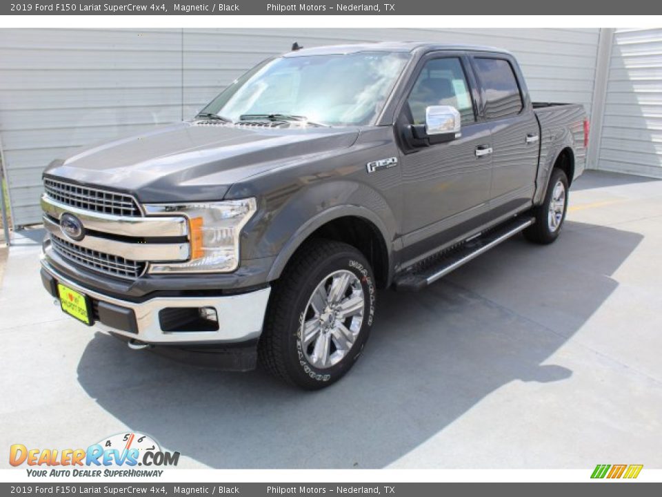 2019 Ford F150 Lariat SuperCrew 4x4 Magnetic / Black Photo #4