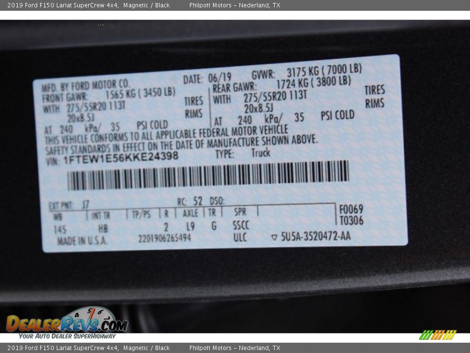 2019 Ford F150 Lariat SuperCrew 4x4 Magnetic / Black Photo #26