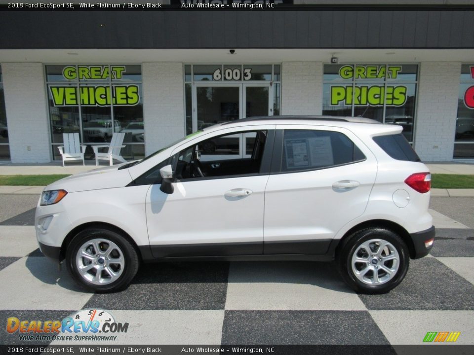 2018 Ford EcoSport SE White Platinum / Ebony Black Photo #1