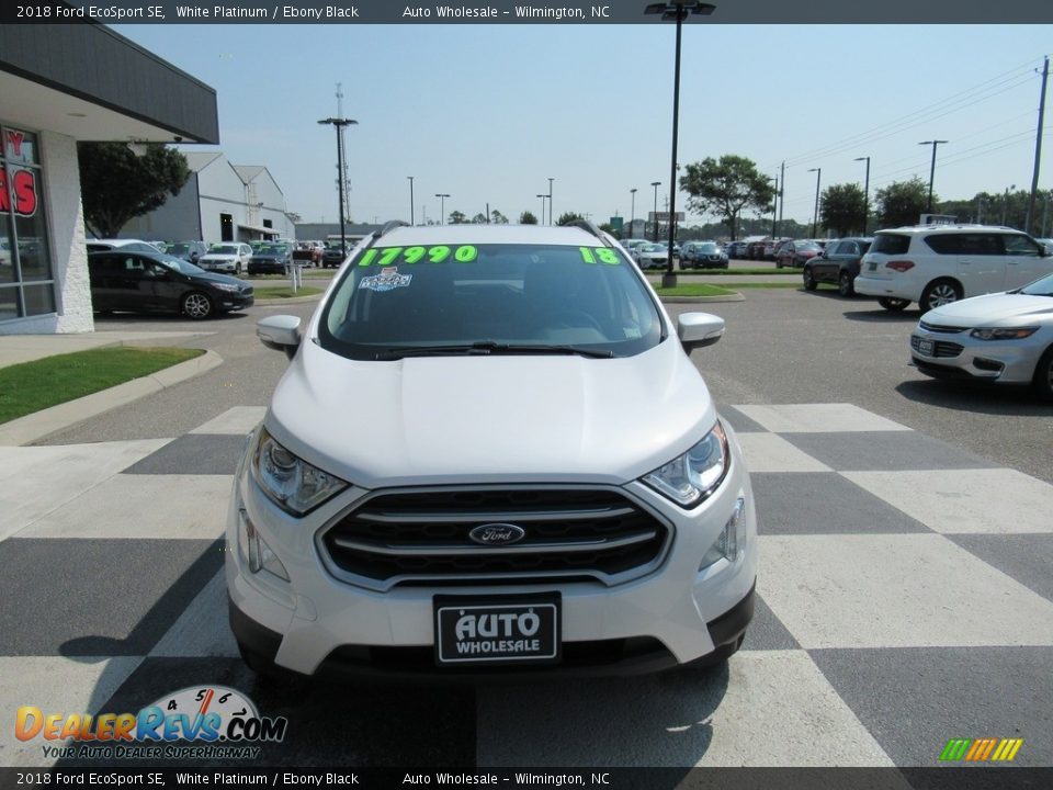 2018 Ford EcoSport SE White Platinum / Ebony Black Photo #2
