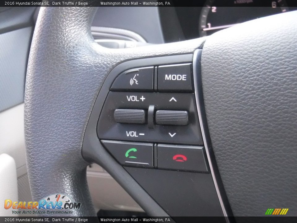 2016 Hyundai Sonata SE Dark Truffle / Beige Photo #20